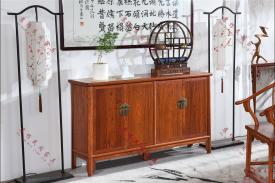 緬甸花梨四平面餐邊柜